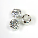 Crystal Stone in Metal Sew-On Setting - Chaton SS30 CRYSTAL-SILVER