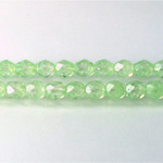 Czech Glass Fire Polish Bead - Round 06MM STRIPED GREEN