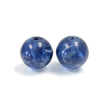 Czech Glass Lampwork Bead - Round 14MM FLAWED MONTANA