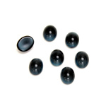 Glass Medium Dome Cabochon - Oval 08x6MM PEARL BLUE SPINEL