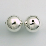 Metalized Plastic Smooth Bead - Round 18MM SILVER