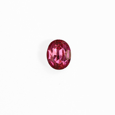 Glass Point Back Foiled Tin Table Cut (TTC) Stone - Oval 07x5MM ROSE