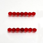 Czech Glass Fire Polished Bead - Bicone 04MM RUBY