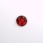 Glass Flat Back Rose Cut Fancy Foiled Stone - Round 09MM RUBY