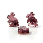 Glass Flat Back Foiled Mirror - Rabbit 10MM AMETHYST