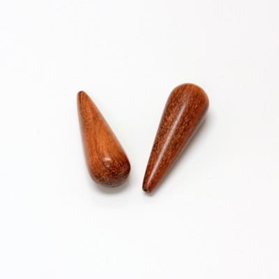 Wood Pendant Smooth Top Drilled 1-Hole Drop 49x16MM BAYONG