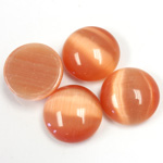 Fiber-Optic Cabochon - Round 15MM CAT'S EYE COPPER