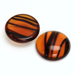 Glass Medium Dome Cabochon - Round 21MM TORTOISE