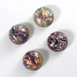 Glass Medium Dome Lampwork Cabochon - Round 13MM AMETHYST OPAL (02206)