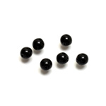 Plastic Bead - Opaque Color Smooth Round 06MM JET