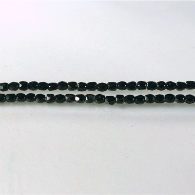 Czech Glass Fire Polish Bead - Round 02MM JET