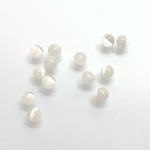 Fiber-Optic 1-Hole Ball - 04MM CAT'S EYE WHITE