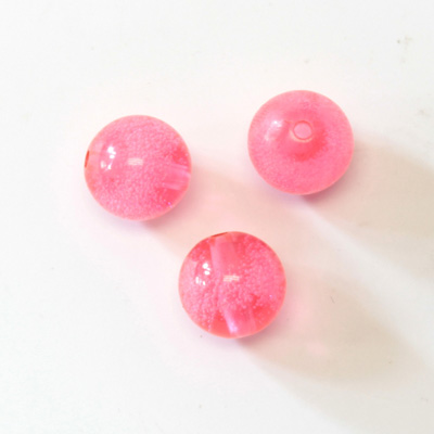 Plastic Bead - Perrier Effect Smooth Round 12MM PERRIER SALMON