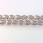 Czech Glass Fire Polish Bead - Oval 07x5MM LT AMETHYST