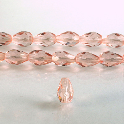 Czech Glass Fire Polish Bead - Pear 10x7MM ROSALINE