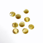 Fiber-Optic Flat Back Stone with Faceted Top and Table - Round 05MM CAT'S EYE LT BROWN