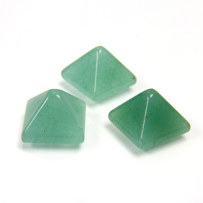 Gemstone Cabochon - Square Pyramid Top 10x10MM AVENTURINE