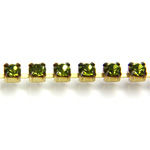 Preciosa Crystal Rhinestone Cup Chain - PP18 (SS8.5) OLIVINE-RAW