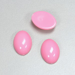 Plastic Flat Back Opaque Cabochon - Oval 18x13MM BRIGHT PINK