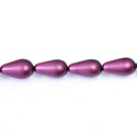 Czech Glass Pearl Bead - Pear 15x8MM MATTE AMETHYST