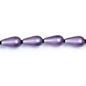Czech Glass Pearl Bead - Pear 15x8MM MATTE WISTERIA