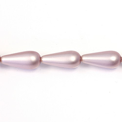 Czech Glass Pearl Bead - Pear 20x9MM MATTE LAVENDER
