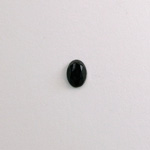 Glass Flat Back Rose Cut Faceted Opaque Stone - Oval 07x5MM JET