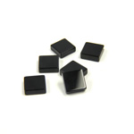 Gemstone Flat Back Flat Top Straight Side Stone - Square 06x6MM BLACK ONYX