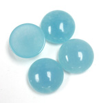 Gemstone Flat Back Cabochon - Round 15MM QUARTZ DYED #136 AMAZONITE