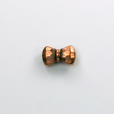Metalized Plastic Faceted Bead - Bowtie 11x7MM ANT COPPER