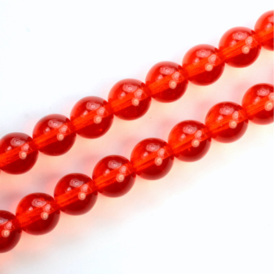 Czech Pressed Glass Bead - Smooth Round 08MM HYACINTH