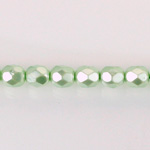 Czech Glass Pearl Faceted Fire Polish Bead - Round 06MM MINT 70432
