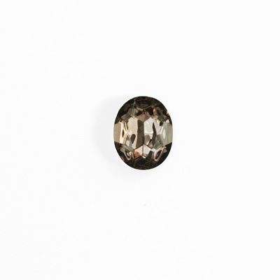 Glass Point Back Foiled Tin Table Cut (TTC) Stone - Oval 06x4MM LIGHT AMETHYST