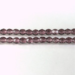 Czech Glass Fire Polish Bead - Round 04MM AMETHYST