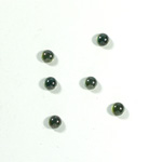 Glass Medium Dome Coated Cabochon - Round 04MM LUSTER GREEN