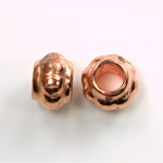 Metalized Plastic Engraved Bead - Spacer 12x8MM COPPER