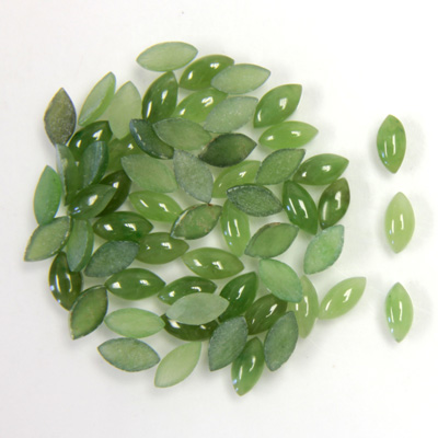 Gemstone Cabochon - Navette 06x3MM TAIWAN JADE