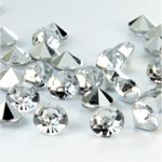 Plastic Point Back Transparent Foiled Chaton - Round 5MM CRYSTAL