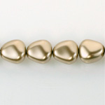 Czech Glass Pearl Bead - Potato 16x14MM LT BROWN 70418