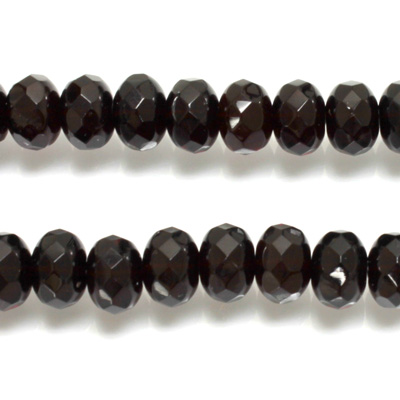 Czech Glass Fire Polish Bead - Rondelle Donut 09x6MM GARNET