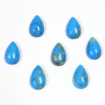 Gemstone Cabochon - Pear 10x6MM HOWLITE DYED TURQUOISE