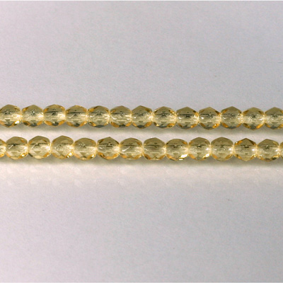 Czech Glass Fire Polish Bead - Round 04MM LT TOPAZ