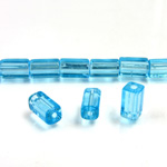 Glass Bead Table Polished - 08x4MM AQUA