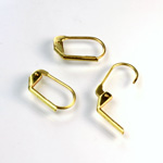 Brass Earwire 14MM Leverback Plain with no Loop