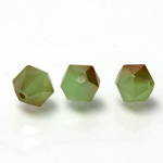 Chinese Cut Crystal Bead - Fancy 05MM OPAL GREEN COAT