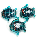 Indian Glass Lampwork Bead - Fish Large TEAL