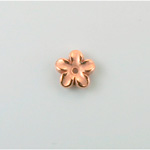 Plastic Flower with Center Hole Metalized - 11MM COPPER