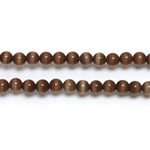 Fiber-Optic Synthetic Bead - Cat's Eye Smooth Round 04MM CAT'S EYE BROWN