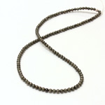 Gemstone Bead - Smooth Round 03MM PYRITE