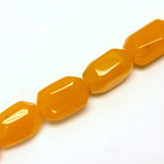 Gemstone Bead - Smooth Cushion Octagon 18x13MM Dyed QUARTZ Col. 38 AMBER